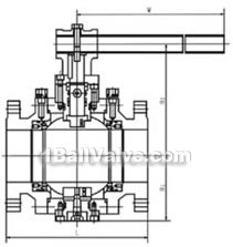 API forged steel fixed ball valve constructral diagram1