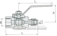 air supply pipe measurement ball valve constructral diagram