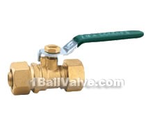 Forged brass aluminum-plastic compound pipe clamp ball valve (double clamp type)