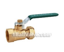 Forged brass aluminum-plastic compound pipe clamp ball valve (single clamp type)