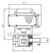 Q961F electric quick off ball valve  structural diagram