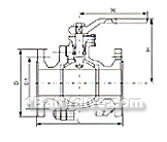 Q41F ammonia ball valve structural diagram