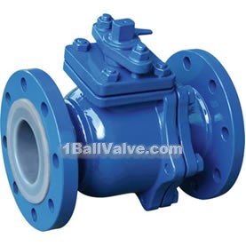 Flange fluorine-lined ball valves