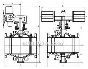 GB cast steel fixed ball valve constructral diagram