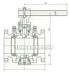 GB forged steel fixed ball valve constructral diagram1