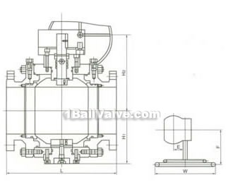 GB forged steel fixed ball valve constructral diagram2