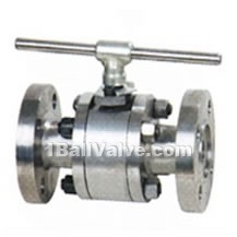 High pressure three-section ball valves