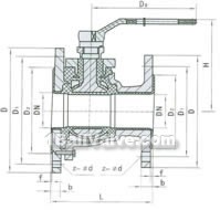 QF41F46/F3-6/10/16C/P ANSI:150Lb external dimension diagram