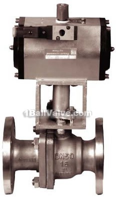 Pneumatic flange ball valves