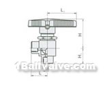 Q13SAF-64 Inner Thread Angle Meter Ball Valve structural diagram