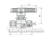 Q91SAF-64 sleeve meter ball valve structural diagram