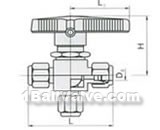 Q94SAF-64 sleeve three-way meter ball valve structural diagram