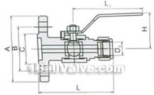 QG·M1 pressure gage pipe measurement ball valve structural diagram