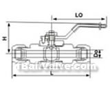 QG·Y1 sleeve pipe measurement ball valve structural diagram