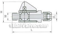 QY-2 Sleeve Ball Valve structural diagram