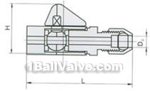 QY-3Q air supply pipe ball valve structural diagram