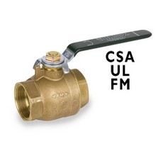 300 WOG / Psi > Full Port > CSA, UL, FM > Screwed Brass Ball Valve