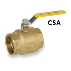 300 WOG / Psi > Full Port > CSA > Screwed Brass Ball Valve