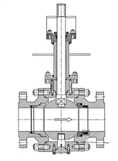 DQ347H Cryogenic Ball Valve structural diagram